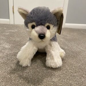 Aurora Destination Nation Plush Grey and White Husky, 12inch